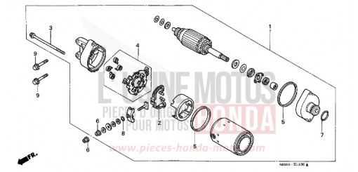 MOTEUR DE DEMARRAGE VTR1000FY de 2000